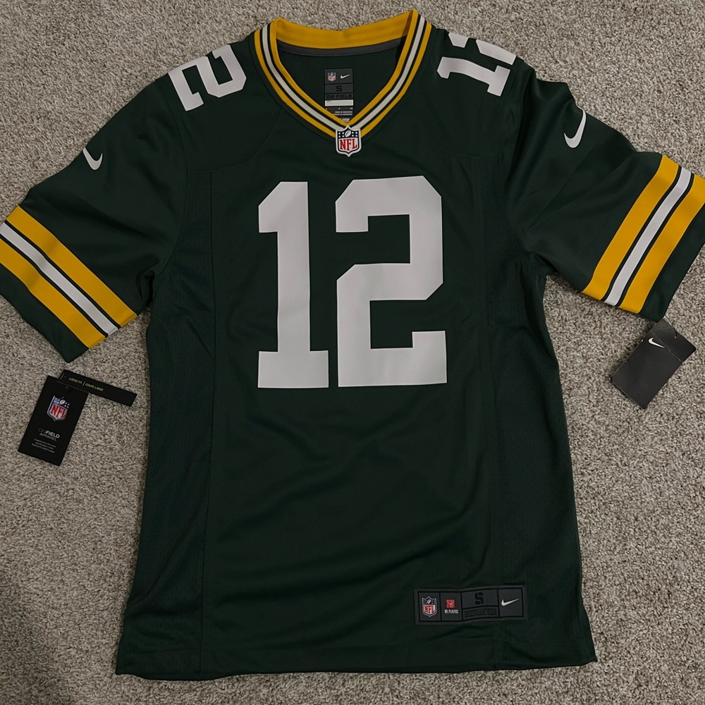 Nike Green and Yellow Women's Jersey